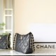 Chanel 24P ball pattern cowhide shoulder bag black