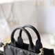 Dior Book Tote Series S5573O Black Leather Shoulder Bag