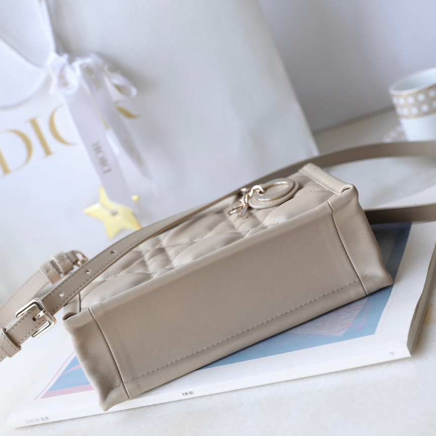 Dior Book Tote Series S5573O Light Khaki Leather Shoulder Bag