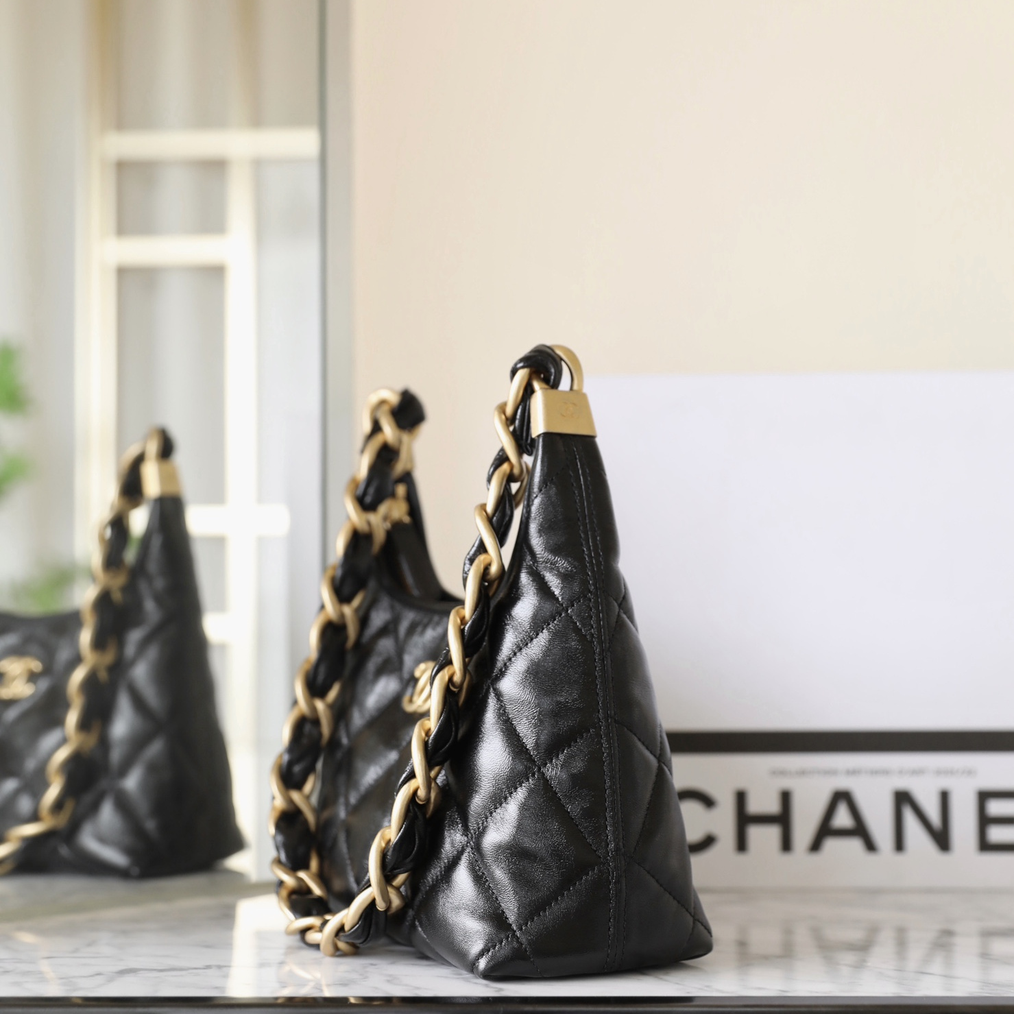 Chanel 24A series lambskin hobo bag mini