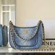 Chanel 24S washed denim Hobo bag medium