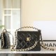 Chanel 24S black patent leather shoulder bag