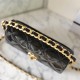 Chanel 24S black patent leather shoulder bag