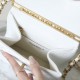 Chanel 24S braided chain top handle flap mini white grain cowhide