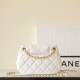 Chanel 24C series round shoulder bag white small