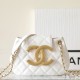 Chanel 24C series round shoulder bag white small