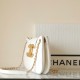 Chanel 24C series round shoulder bag white large