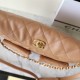 Chanel Shiny Calfskin Quilted Supple Twins Medium Hobo Bag Brown