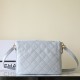 Chanel 24P series AS4668 laminated messenger bag gray large