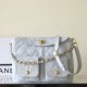 Chanel 24P series AS4668 laminated messenger bag gray large