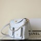 Chanel 24P series AS4668 laminated messenger bag gray large