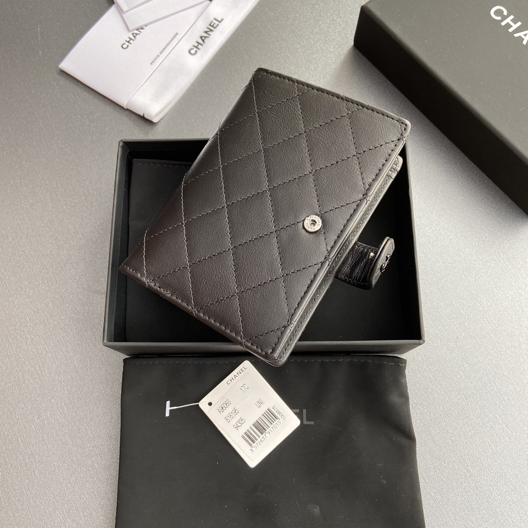 Chanel 24K series AP3824 passport holder black