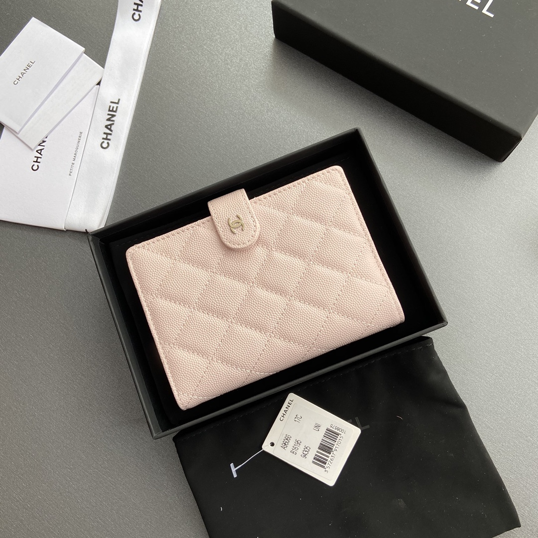 Chanel 24K series AP3824 passport holder pink