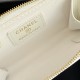 Chanel AP0221 coin purse white patent leather gold buckle