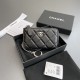 Chanel AP0222 coin purse black lambskin silver buckle