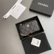 Chanel AP0223 coin purse black caviar gold buckle