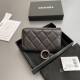 Chanel AP0223 coin purse black caviar silver buckle