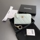 Chanel AP0223 coin purse blue caviar gold buckle