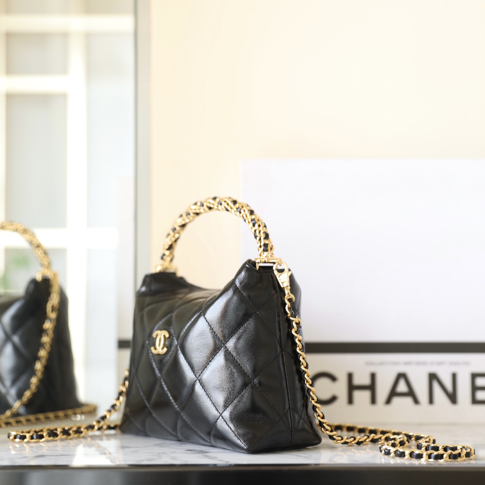 Chanel 24B series AS4066 lambskin lunch box bag