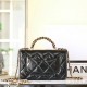 Chanel 24B series AS4166 lambskin messenger bag black