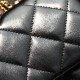  Chanel 24B series AS4166 lambskin messenger bag black large