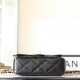 Chanel 24B series AS5032 lambskin shoulder bag black small