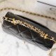 Chanel 24B series AS5032 lambskin shoulder bag black small