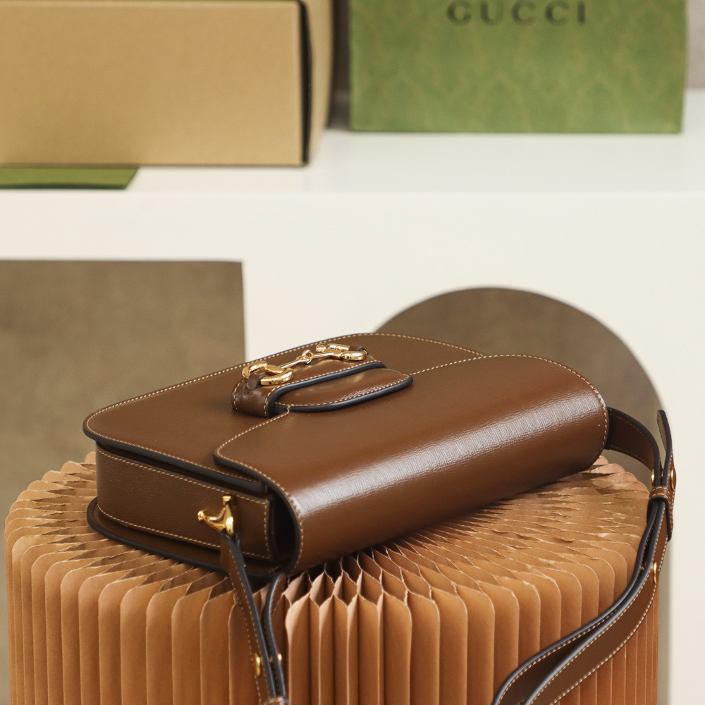 Gucci Horsebit 1955 Series Brown Small Shoulder Bag Replica