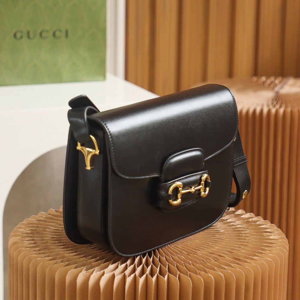 Gucci Horsebit Series Black Shoulder Bag