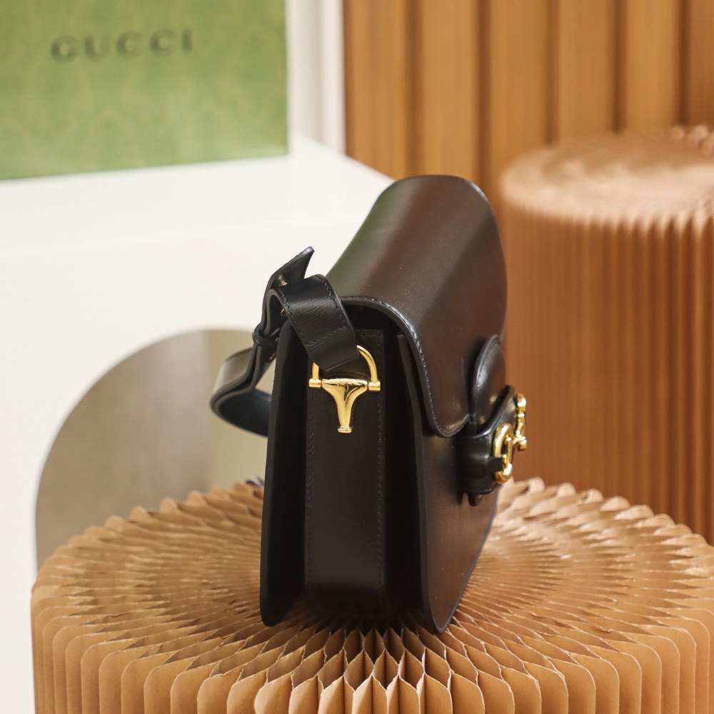 Gucci Horsebit Series Black Shoulder Bag