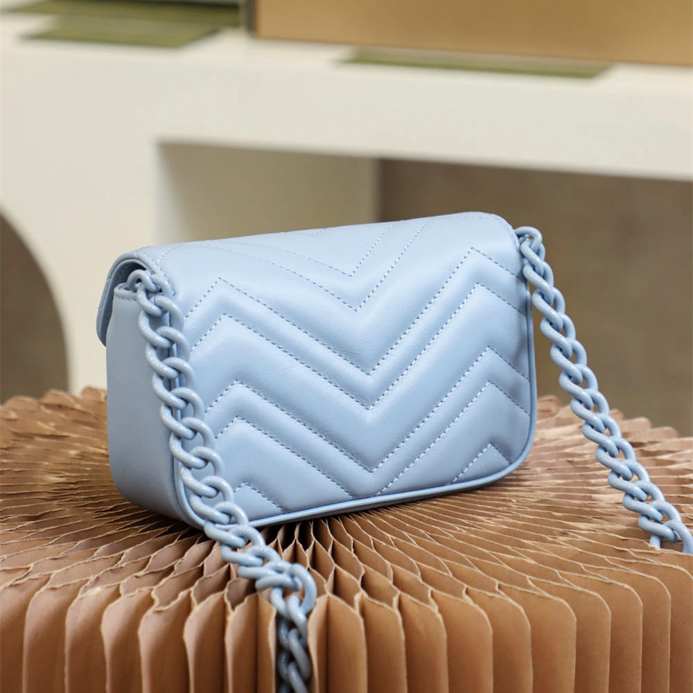 Gucci Marmont Series Shoulder Bag Blue