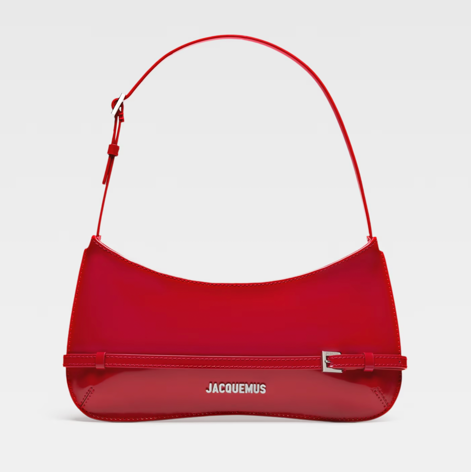 JACQUEMUS LE BISOU BELTED SHOULDER BAG - RED