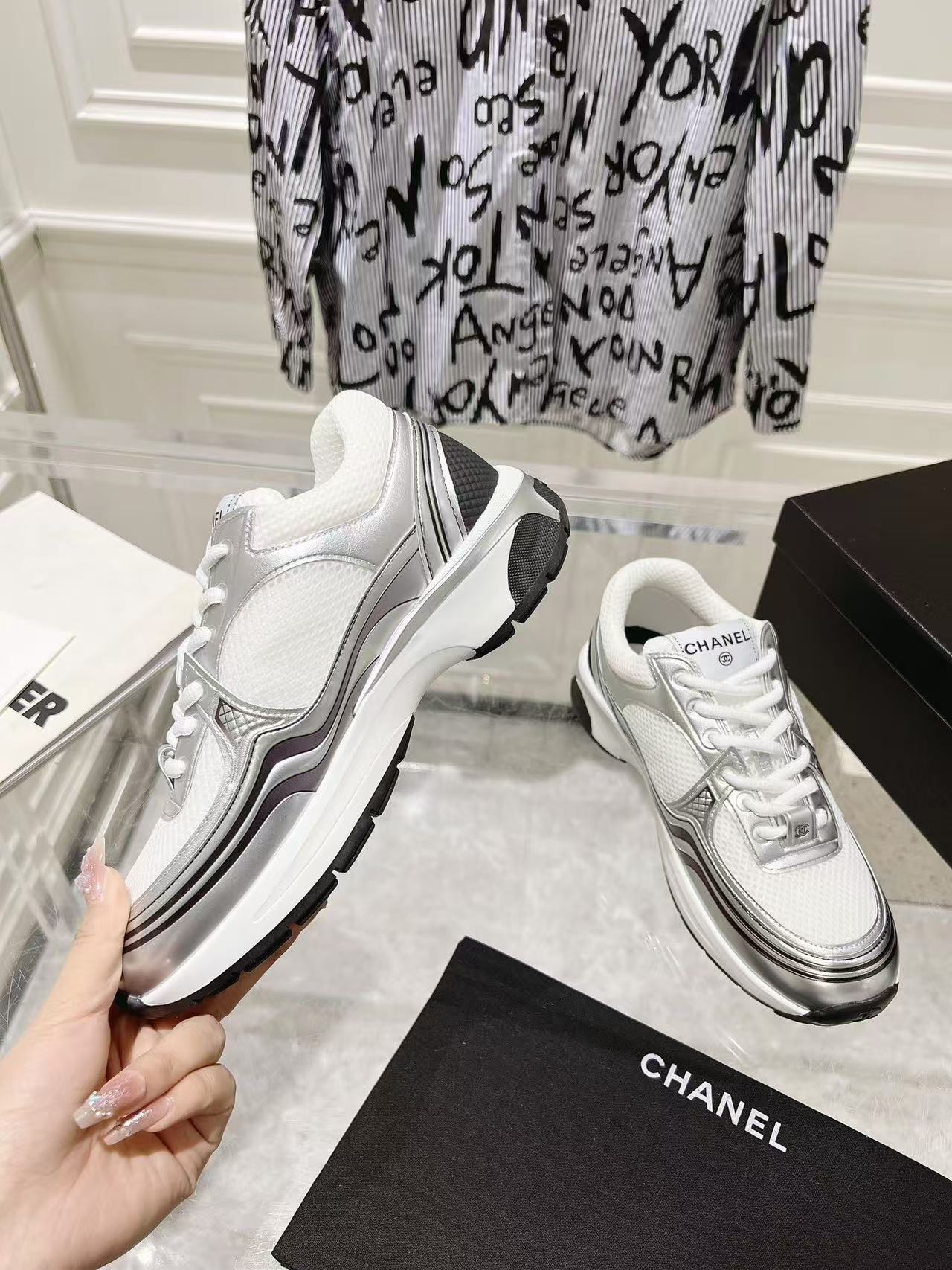 Chanel Women's White Trainers