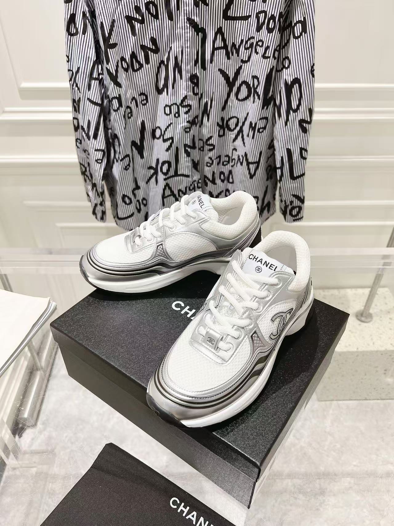 Chanel Women's White Trainers