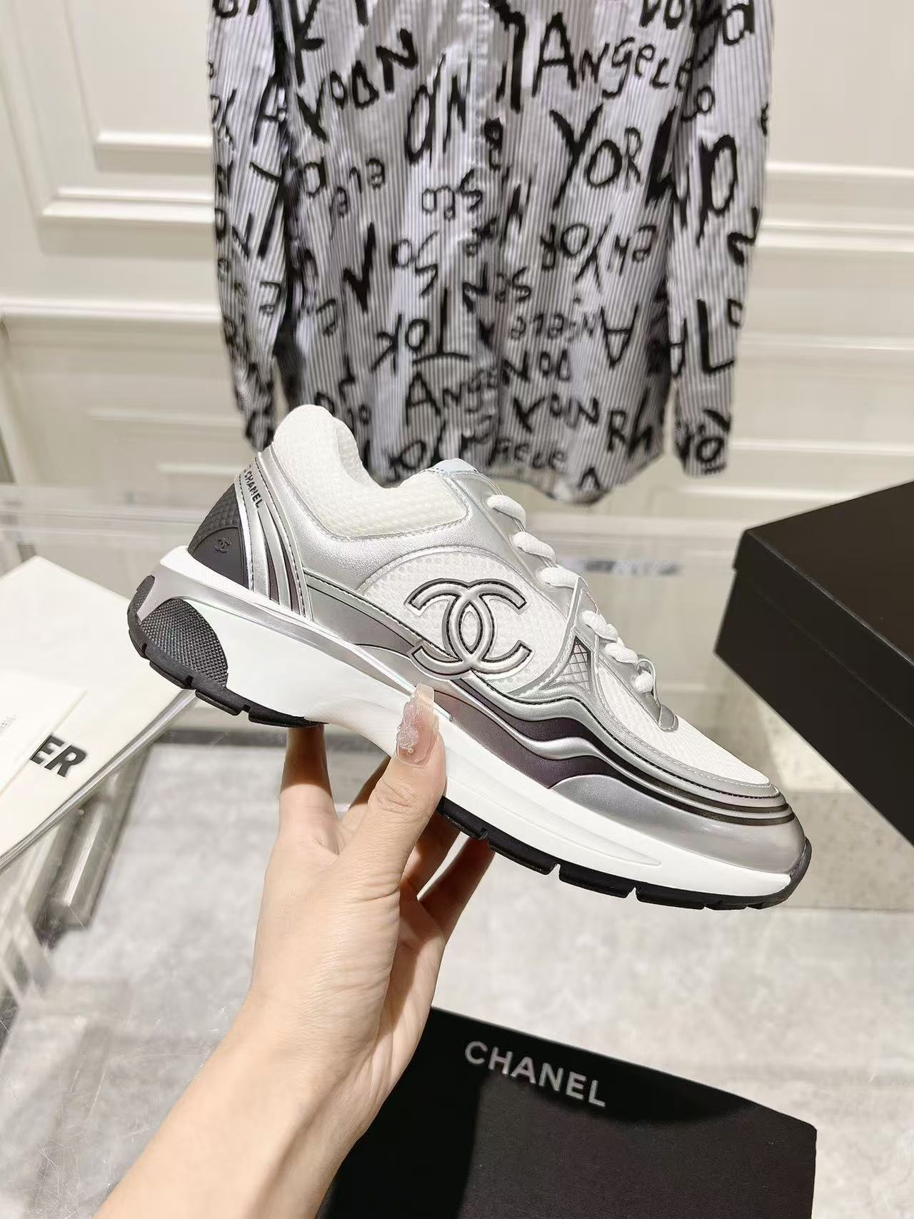 Chanel Women's White Trainers