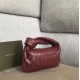 Bottega Veneta Mini BV Jodie Bag In Bordeaux Woven Leather