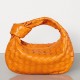 Bottega Veneta Mini BV Jodie Bag In Orange Woven Leather