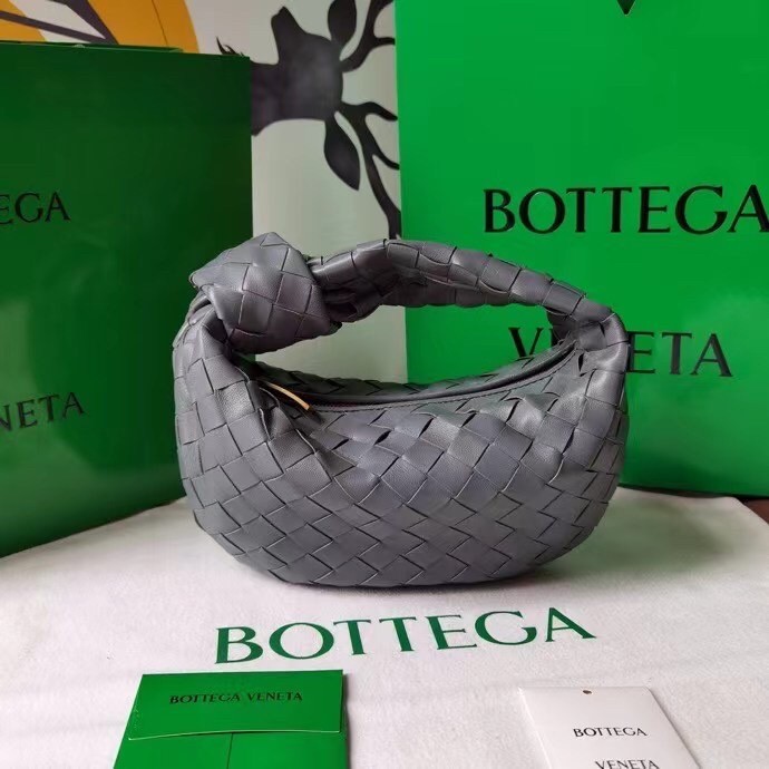 Bottega Veneta Mini BV Jodie Bag In Thunder Woven Leather