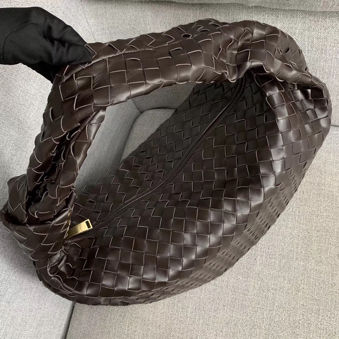 Bottega Veneta Large BV Jodie Bag In Fondente Woven Leather