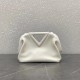 Bottega Veneta Small Point Top Handle Bag In White Leather