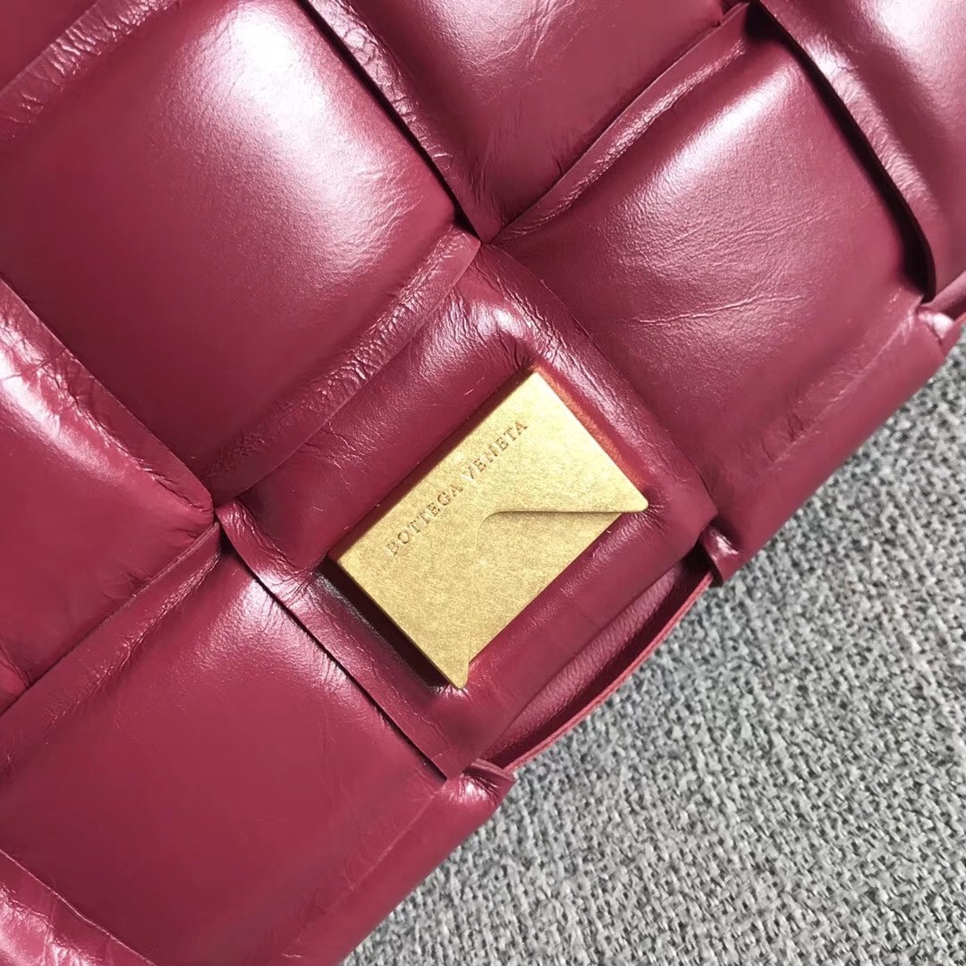 Bottega Veneta Padded Cassette Bag In Amaranto Calfskin