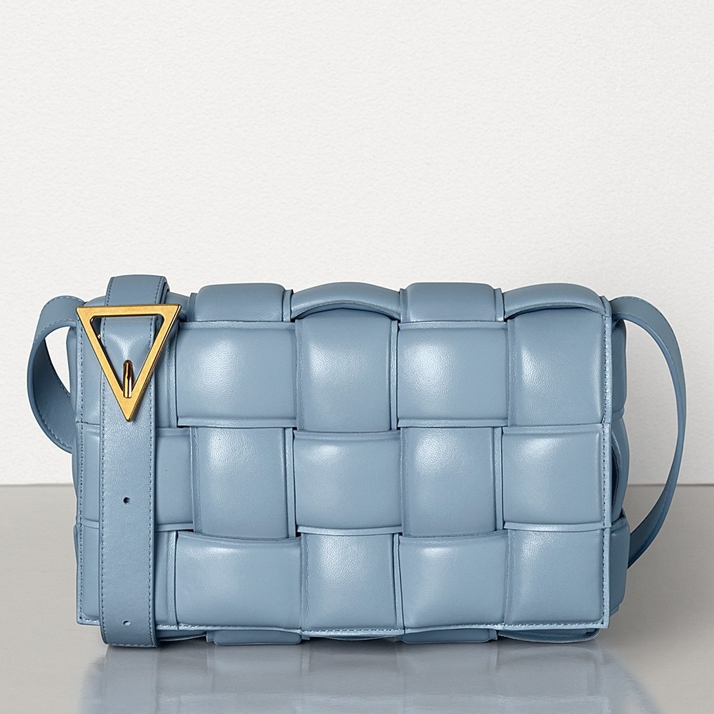 Bottega Veneta Padded Cassette Bag In Ice Calfskin