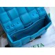 Bottega Veneta Chain Cassette Bag In Blue Calfskin