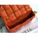 Bottega Veneta Chain Cassette Bag In Orange Calfskin