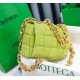 Bottega Veneta Chain Cassette Bag In Kiwi Suede