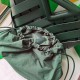 Bottega Veneta Medium Point Bag In Green Intrecciato Leather