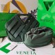 Bottega Veneta Medium Point Bag In Green Intrecciato Leather