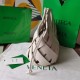 Bottega Veneta Medium Point Bag In White Intrecciato Leather