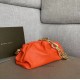 Bottega Veneta The Chain Pouch In Orange Calfskin