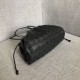 Bottega Veneta The Pouch 20 Clutch In Black Intrecciato Lambskin